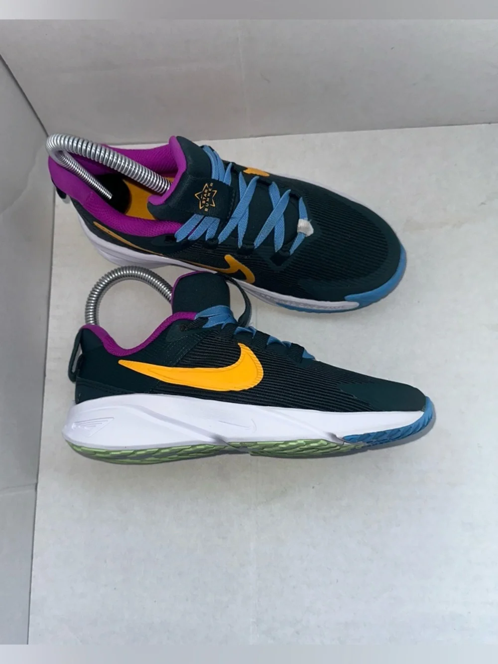 Nike Star Runner 4 Little Kids Shoes Deep Jungle Multi Color Size 1Y DX7614-300